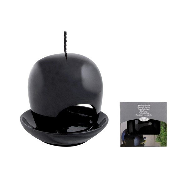 Černé keramické krmítko Esschert Design, ⌀ 18 cm-image-1