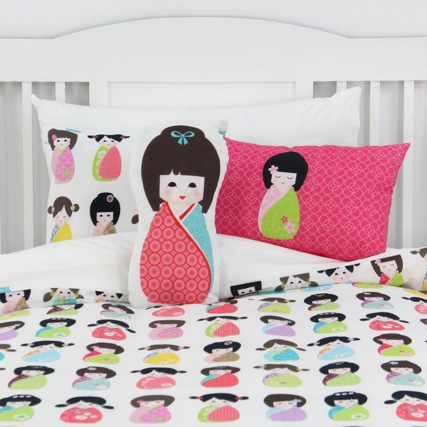 Povlak na peřinu a polštář Kokeshi 140x200 cm-image-1