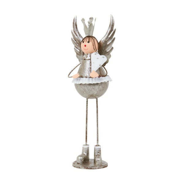 Dekorace Archipelago Silver Bell Angel, 21,5 cm