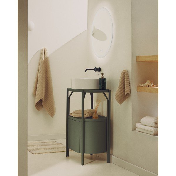 Zelená skříňka pod umyvadlo 60x81 cm Arely – Kave Home-image-1