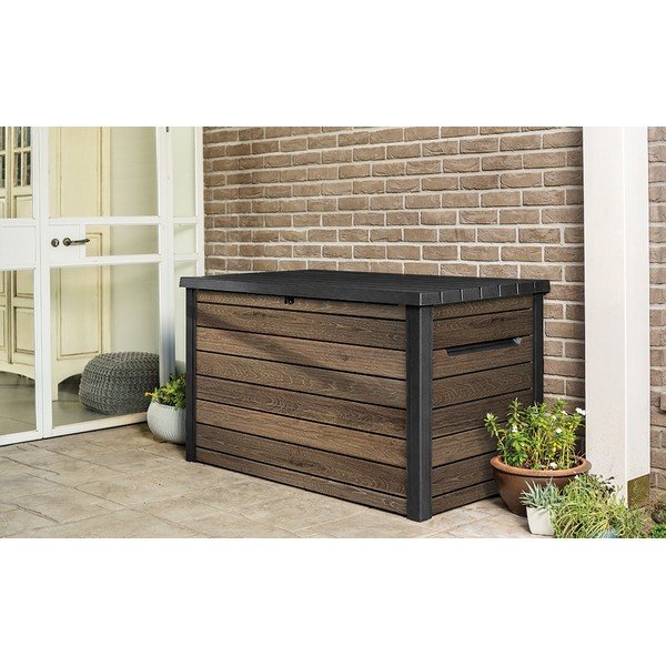 Hnědý plastový zahradní úložný box Signature – Keter-image-1