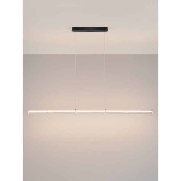 Matně černé/v matně stříbrné barvě kovové LED stmívatelné závěsné svítidlo se stínidlem z akrylového skla Pheme – Nova Luce-image-4