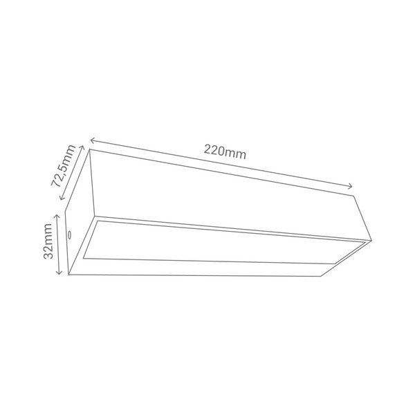 Šedé nástěnné svítidlo SULION Tisa, 22 x 7,25 cm-image-1