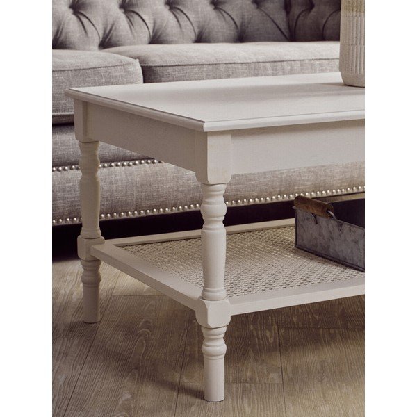 Bílý konferenční stolek 60x120 cm Heritage – Premier Housewares-image-2