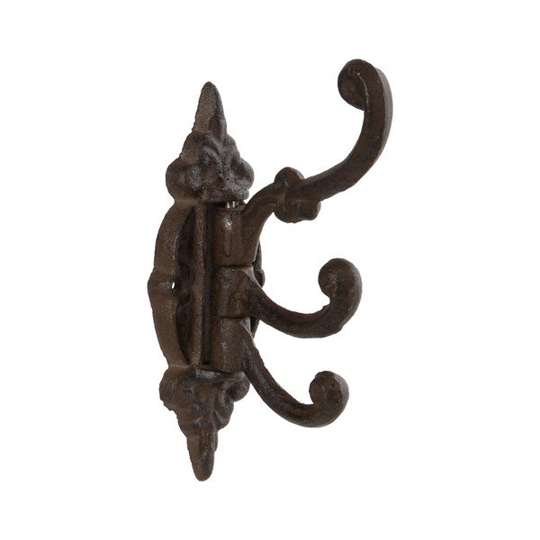 Tmavě hnědý nástěnný kovový háček – Esschert Design-image-1