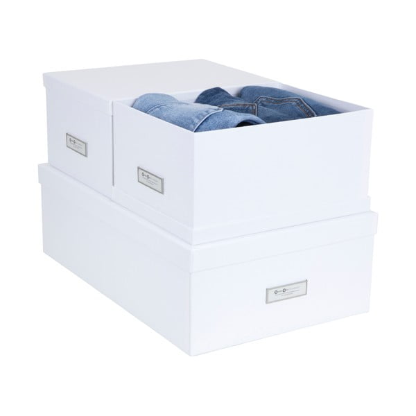 Sada 3 bílých úložných krabic Bigso Box of Sweden Inge-image-2