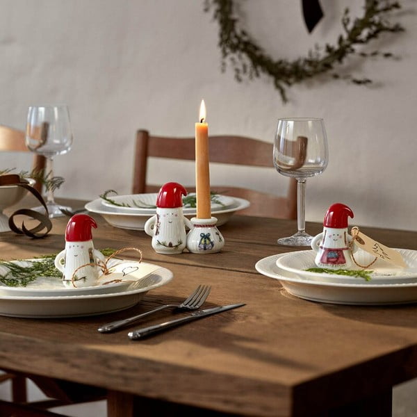 Keramický svícen s vánočním motivem Hammershøi Christmas Father Elf – Kähler Design-image-1