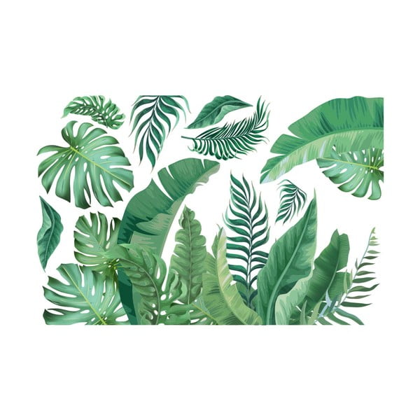 Samolepka na zeď 60x90 cm Tropical Leaves – Ambiance-image-2