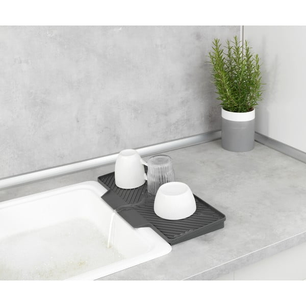 Tmavě šedý odkapávač Wenko Neli, 20 x 40 cm-image-3