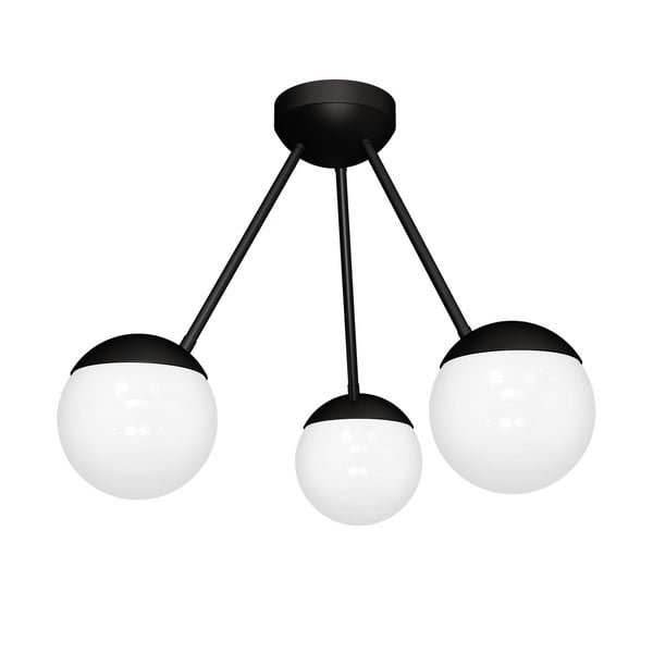 Černé stropní svítidlo Sphere Trio Bulb