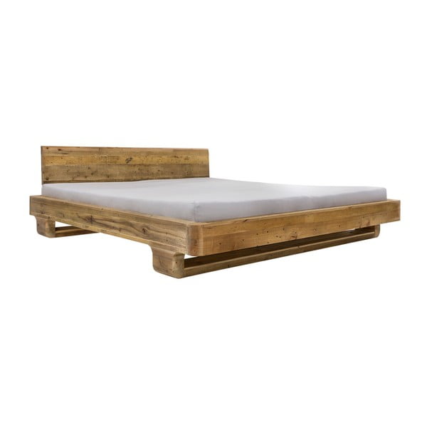 Dvoulůžková postel z borovicového dřeva Woodking June, 180 x 200 cm