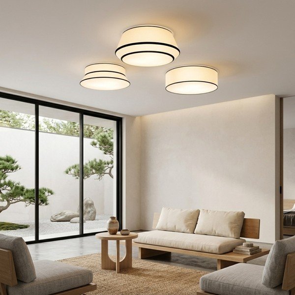 Bílé papírové stropní svítidlo ø 50 cm TOP – Thoro-image-4