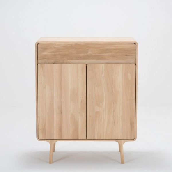 Komoda z masivního dubového dřeva se zásuvkou Gazzda Fawn-image-3