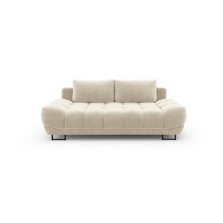 Béžová třímístná rozkládací pohovka se sametovým potahem Windsor & Co Sofas Cirrus