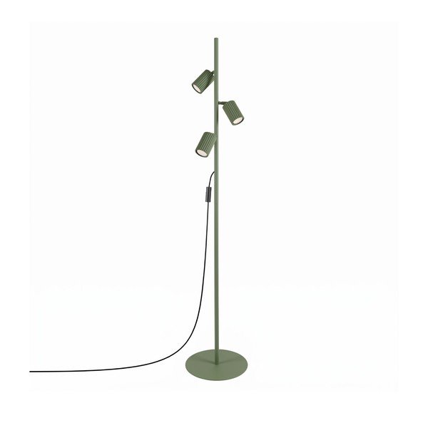 Zelená hliníková stojací lampa s ohybatelnou konstrukcí (výška 155 cm) Gleam – Sollux
