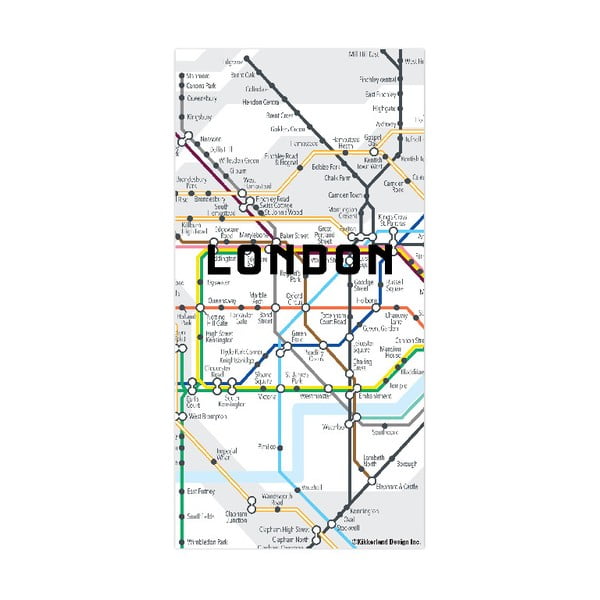 Mapa ve formě magnetů Kikkerland London