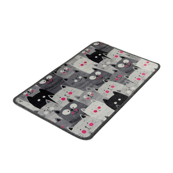 Šedá koupelnová předložka 40x60 cm Meow – Foutastic