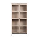 Vitrína z dubového dřeva v přírodní barvě 95x195 cm Everett - Rowico