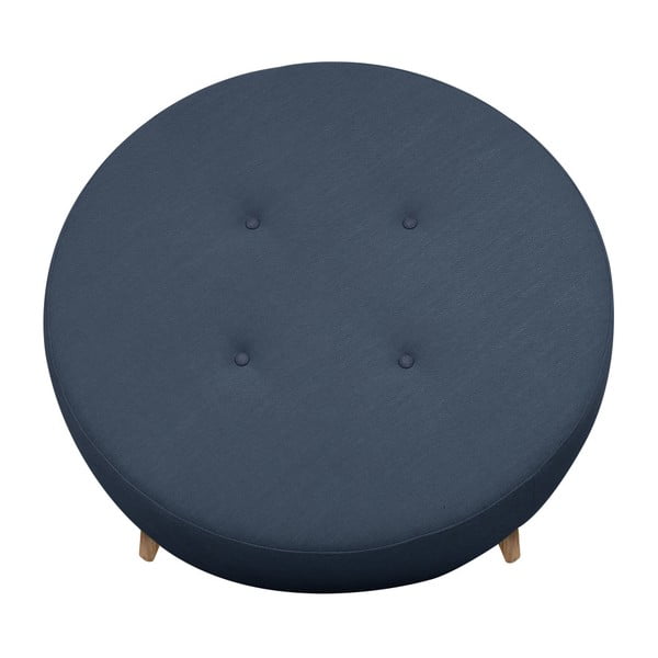 Tmavě modrý puf/odkládací stolek Helga Interiors Nolan