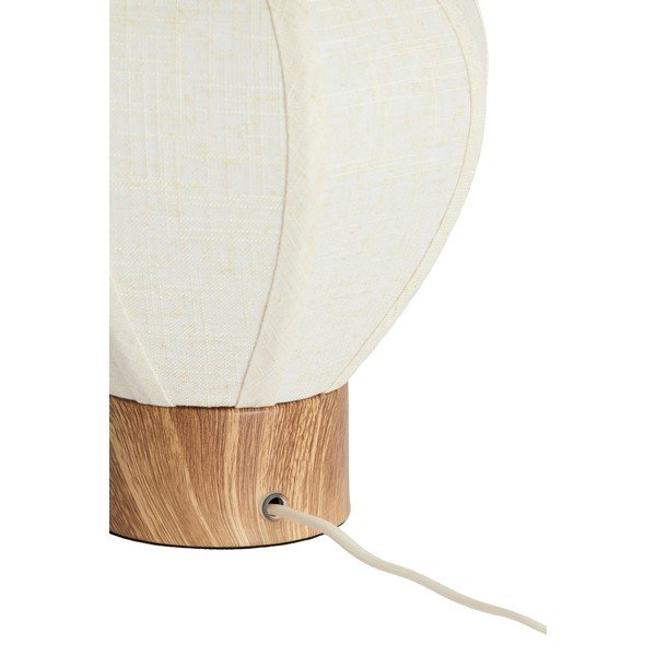 Krémová kovová stolní lampa s textilním stínidlem (výška 23,5 cm) Kyzo – Light & Living-image-4