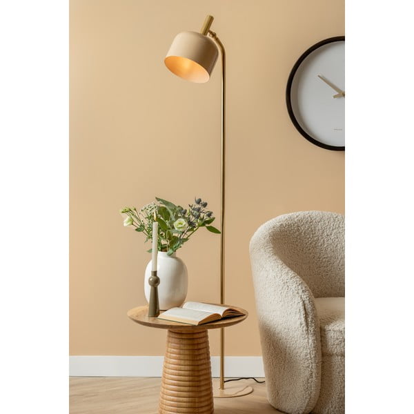 Světle hnědá stojací lampa s kovovým stínidlem (výška 164 cm) Smart – Leitmotiv-image-1