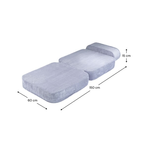 Modré manšestrové dětské křesílko Flip – Wigiwama-image-3