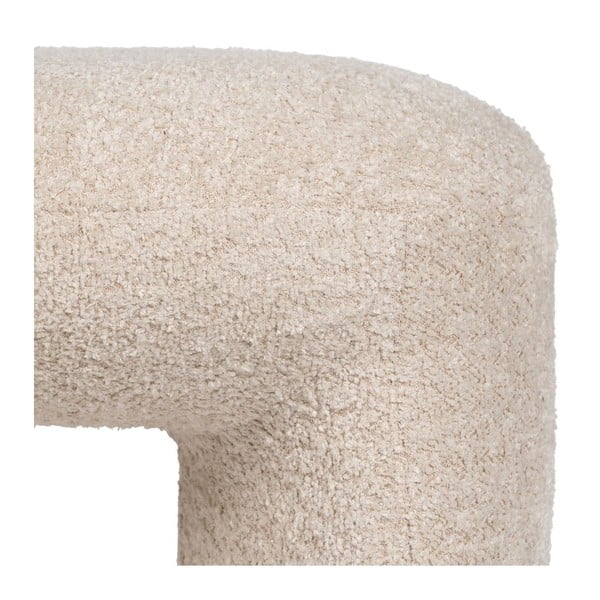 Béžový taburet z textilie bouclé Suave – Ixia-image-4