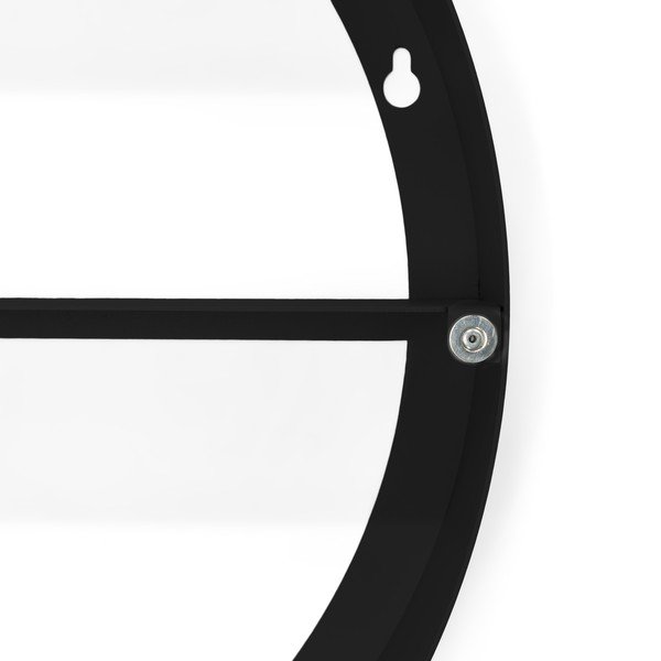 Černá kovová závěsná/se zrcadlem koupelnová skříňka 55x55 cm Sonnet – Spinder Design-image-3