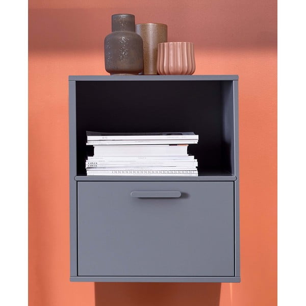 Šedý nástěnný noční stolek Keep by Hammel-image-1