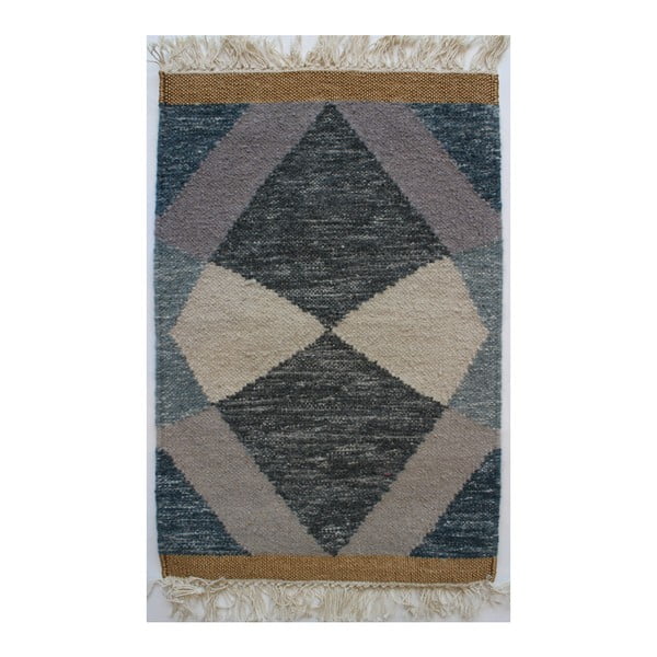 Ručně tkaný vlněný koberec Linie Design Osivert, 140 x 200 cm