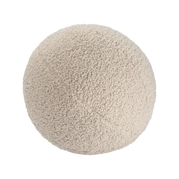 Světle hnědý dětský pohovkový polštář z textilie bouclé Ball – Wigiwama