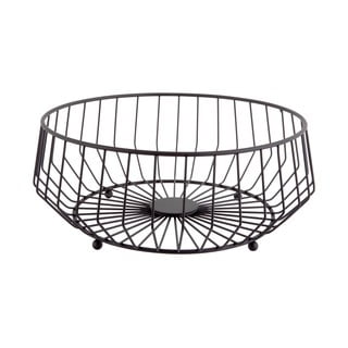 Černý kovový košík na ovoce PT LIVING Linea, ø 34 cm