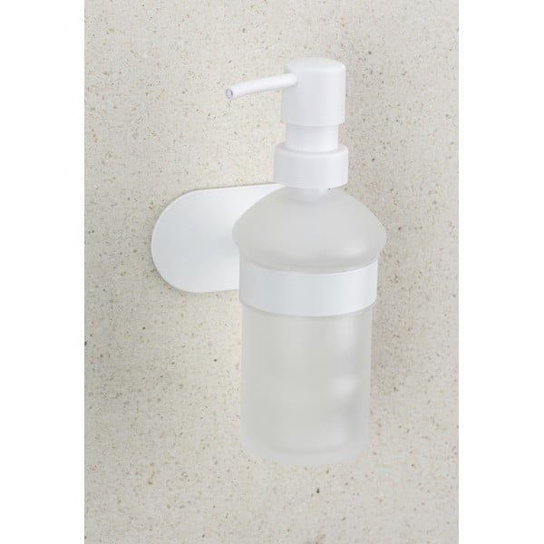 Bílý samodržící skleněný dávkovač mýdla 200 ml Orea – Wenko-image-1