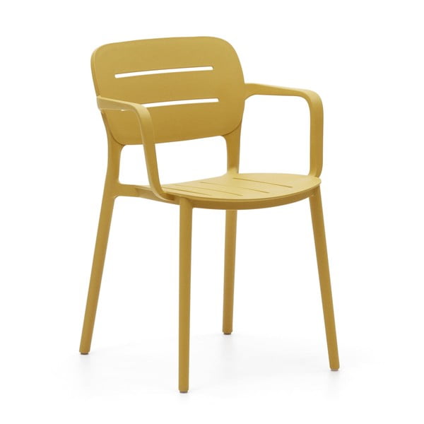 Žlutá plastová zahradní židle Morella – Kave Home