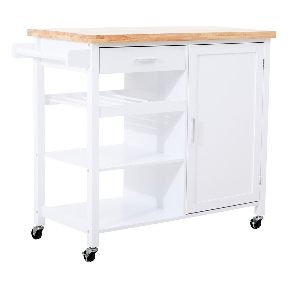 Kuchyňský ostrůvek na kolečkách z kaučukového dřeva 48x105 cm Frankfurt – Premier Housewares