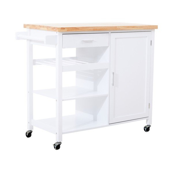 Servírovací stolek na kolečkách z kaučukového dřeva 48x105 cm Frankfurt – Premier Housewares