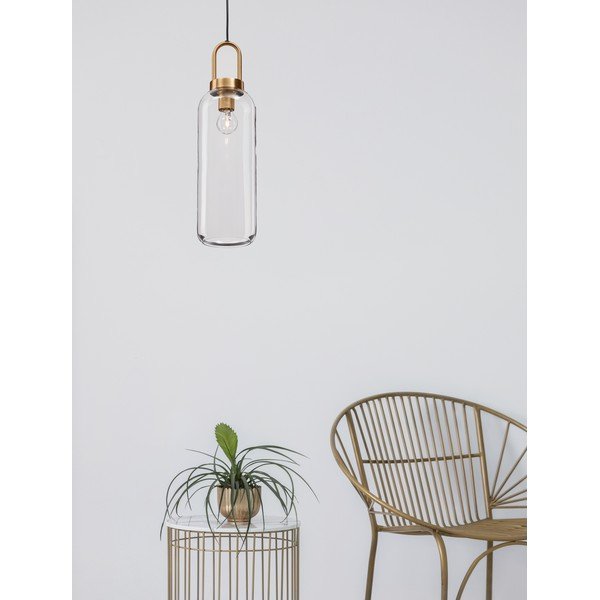Skleněné závěsné svítidlo v mosazné barvě se skleněným stínidlem ø 15,5 cm Irvine – Nova Luce-image-3
