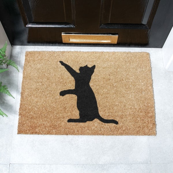 Rohožka z kokosového vlákna 40x60 cm Cat – Artsy Doormats-image-2