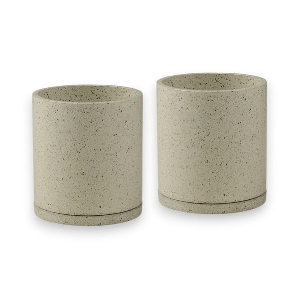 Sada 2 bílých květináčů Bonami Selection Terrazzo, ø 26 cm