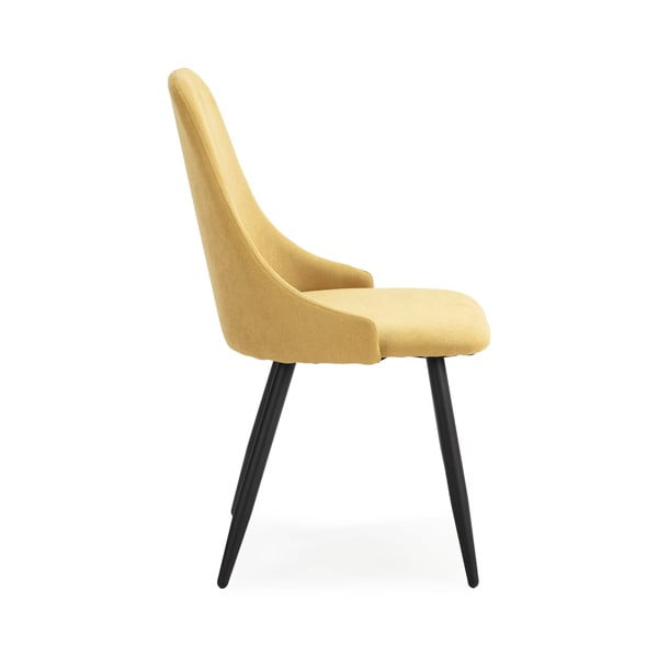 Žluté jídelní židle v sadě 4 ks Mani – Marckeric-image-3