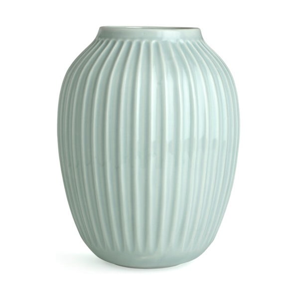 Mentolově modrá kameninová váza Kähler Design Hammershoi, ⌀ 20 cm