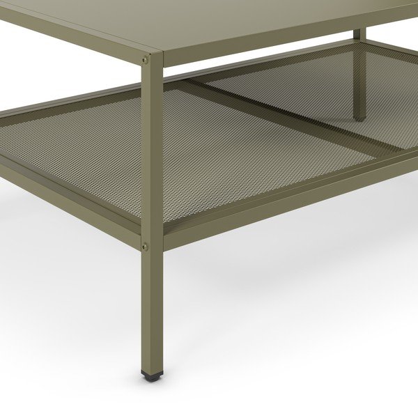 Zelený kovový konferenční stolek 60x100 cm Fayna – Marckeric-image-3