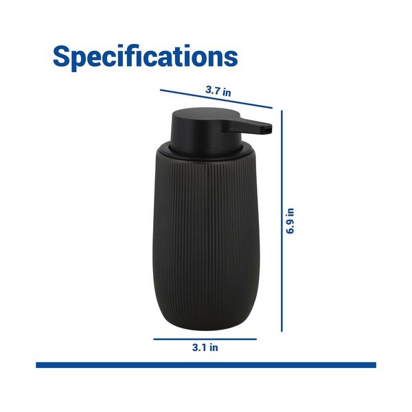Černý plastový dávkovač mýdla 400 ml Fablo – Wenko-image-4