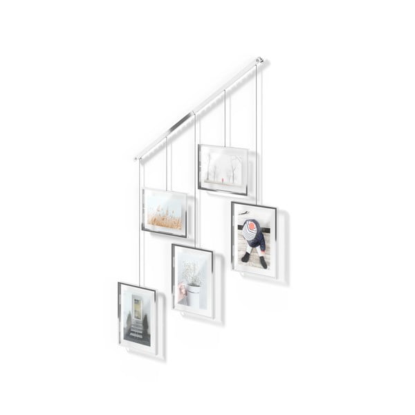 Kovové rámečky na zeď ve stříbrné barvě v sadě 5 ks 66x69 cm Exhibit – Umbra-image-4