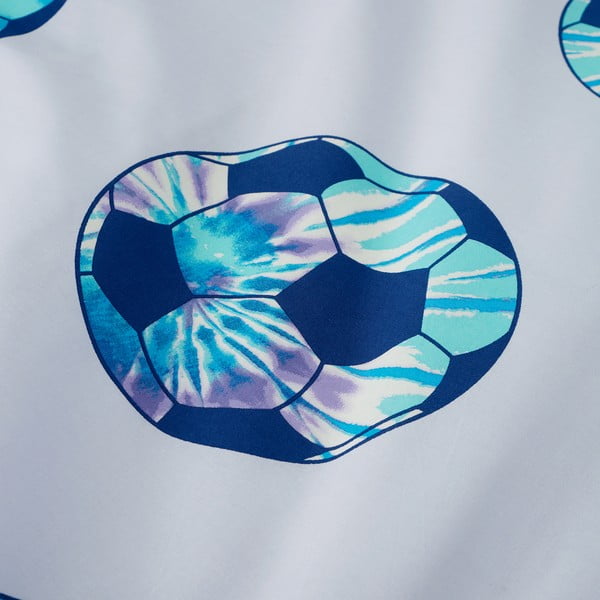 Fialové/tyrkysové dětské povlečení na dvoulůžko 200x200 cm Tie Dye Football – Catherine Lansfield-image-4
