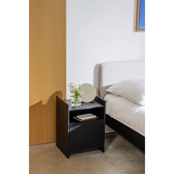 Černý noční stolek s poličkami Toopt – noo.ma-image-1