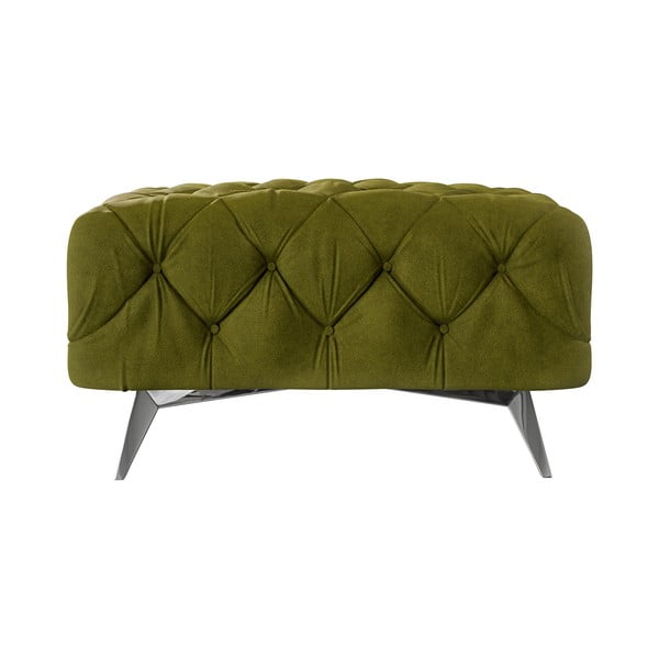 Zelená sametová podnožka Chelsea – Ropez-image-2