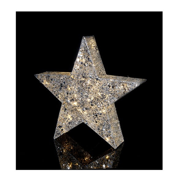 Svítící LED dekorace Star Trading Golden Star, výška 70 cm