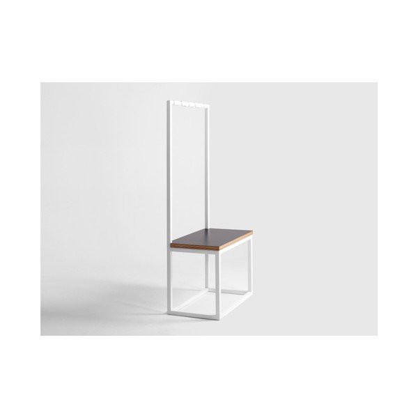 Bílý věšák s lavicí CustomForm Next, šířka 75 cm-image-2