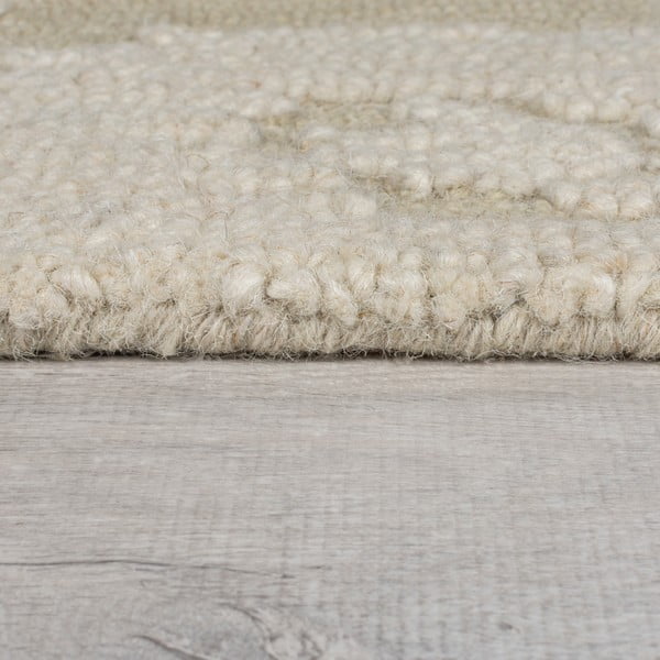 Béžový ručně tkaný vlněný koberec 200x290 cm Dion Ikat – Flair Rugs-image-4